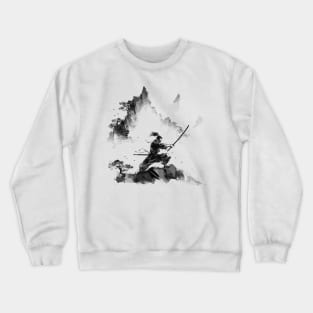 Samurai ink mountain Crewneck Sweatshirt
